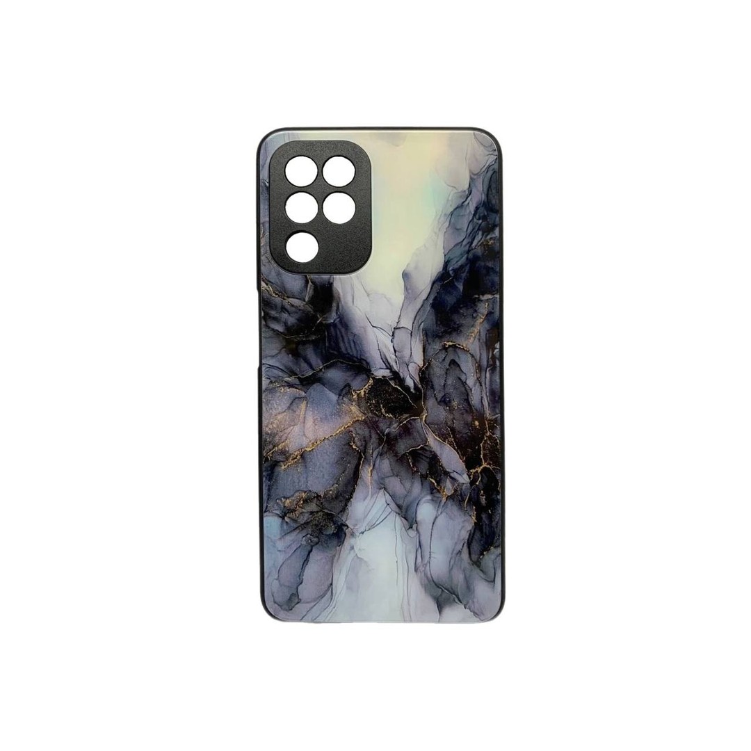 Накладка Marble Clouds для Samsung A22/M32 (Сірий,скло)-0