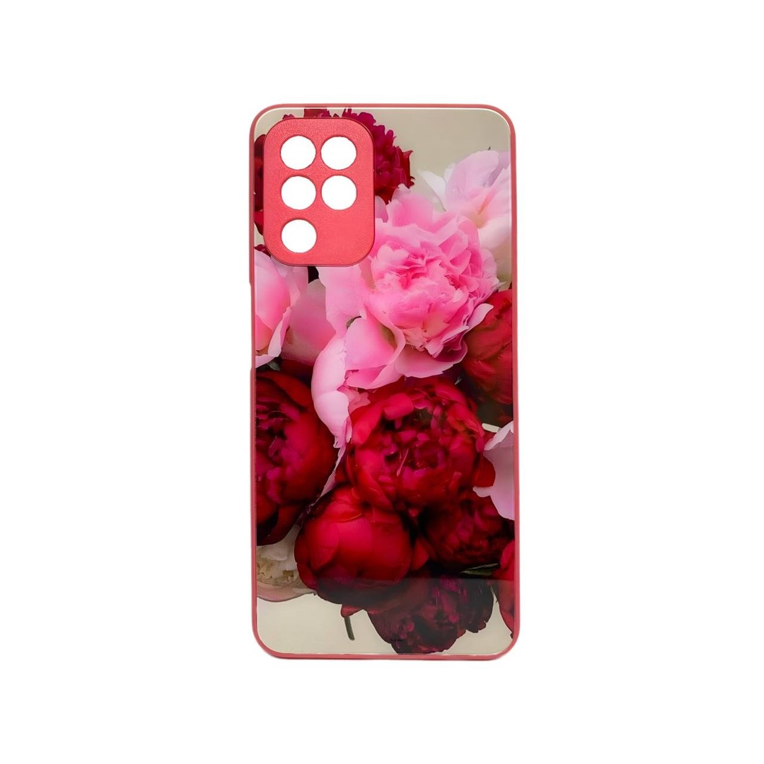Накладка Marble Clouds для Samsung A22 4G/M32 (Півонії,скло)-0