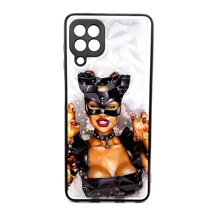 Накладка Ladies для Samsung A22 4G/M22/M32 Жінка-кішка-0