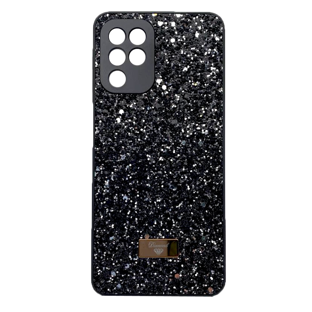 Накладка Bling Grainy Diamond Separate Camera для Samsung A22/M22/M32 (Чорна)-0