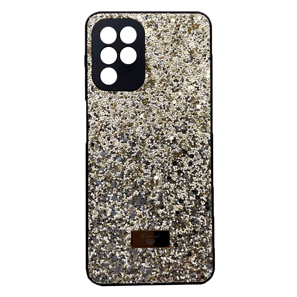 Накладка Bling Grainy Diamond Separate Camera для Samsung A12/M12 (Золота)-0