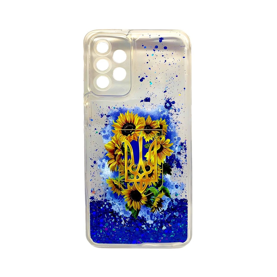 Накладка Fluid Painted для Samsung A23/M23/M13 Символ UA (блисківки плавають)-0
