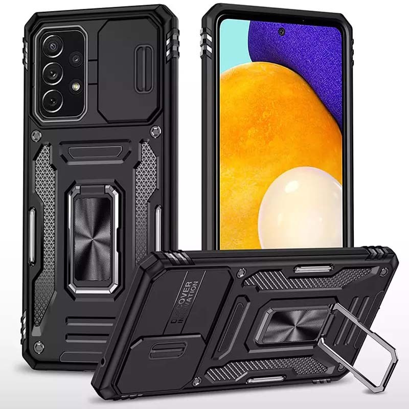 Накладка Camshield Army Ring для Samsung A23 4G Чорний-0