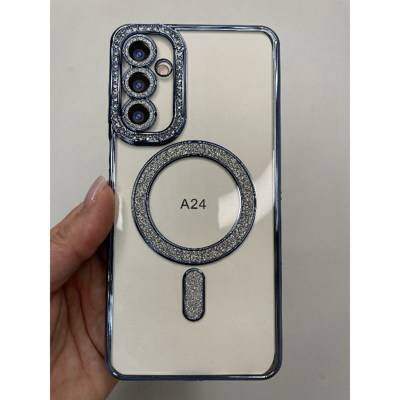 Чохол Clear Diamonds Magsafe для Samsung A24 синій-0