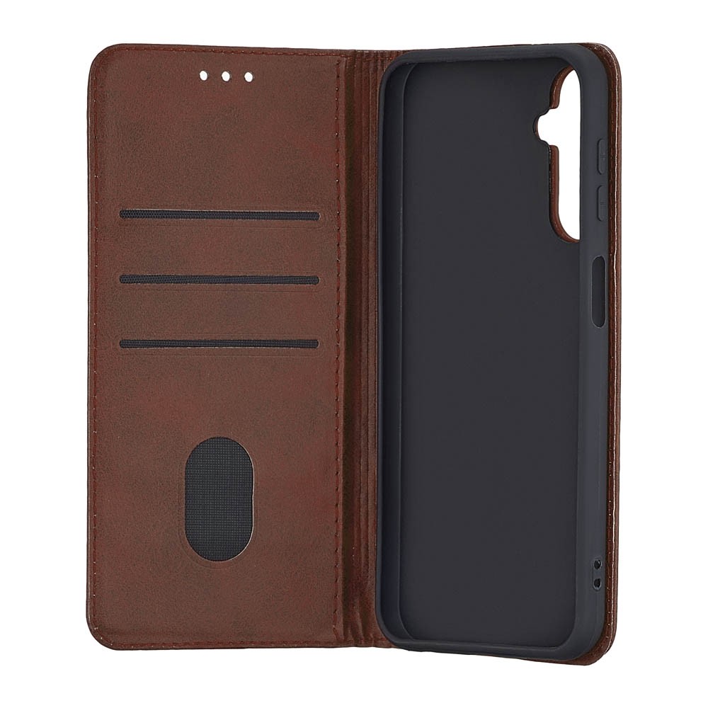 Книжка Black TPU Magnet для Samsung A24  коричнева-2