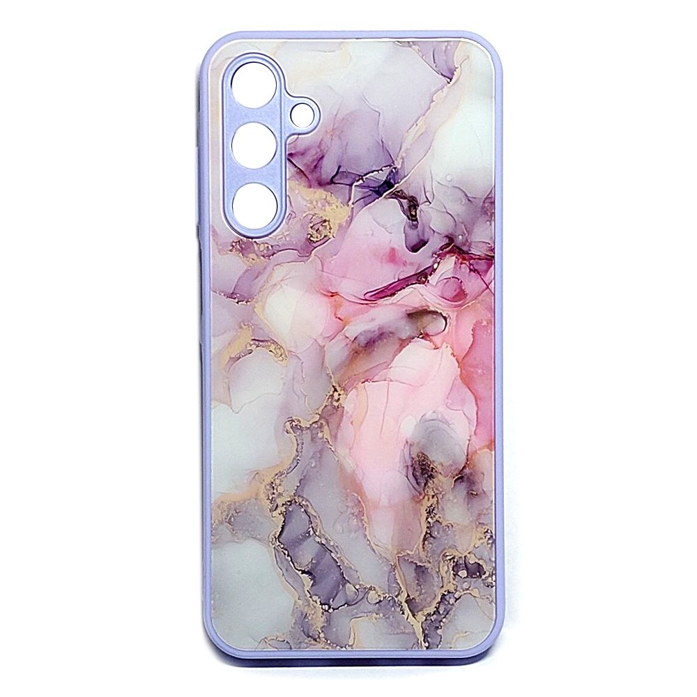 Накладка Marble Clouds для Samsung A25 (Фіолетовий вибух, скло)-0