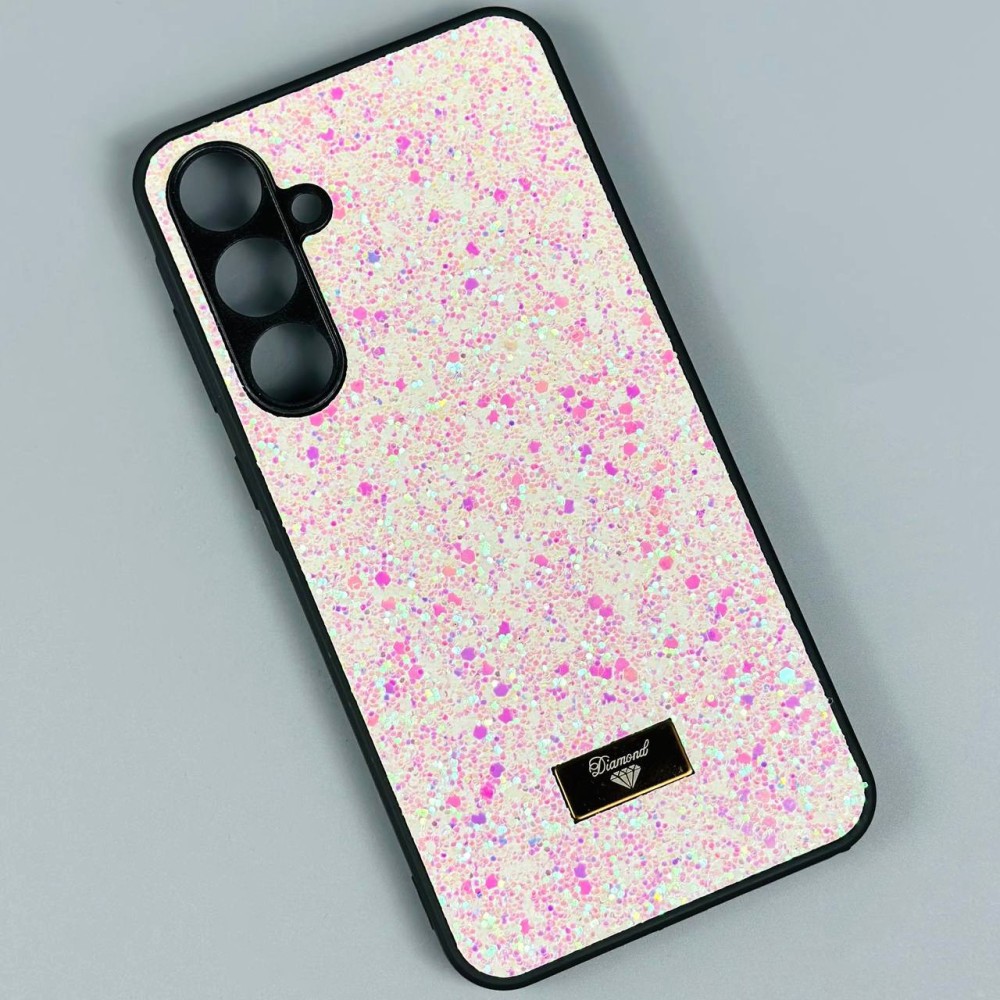 Накладка Bling Grainy Diamond Separate Camera для Samsung A36 (Рожева)-0