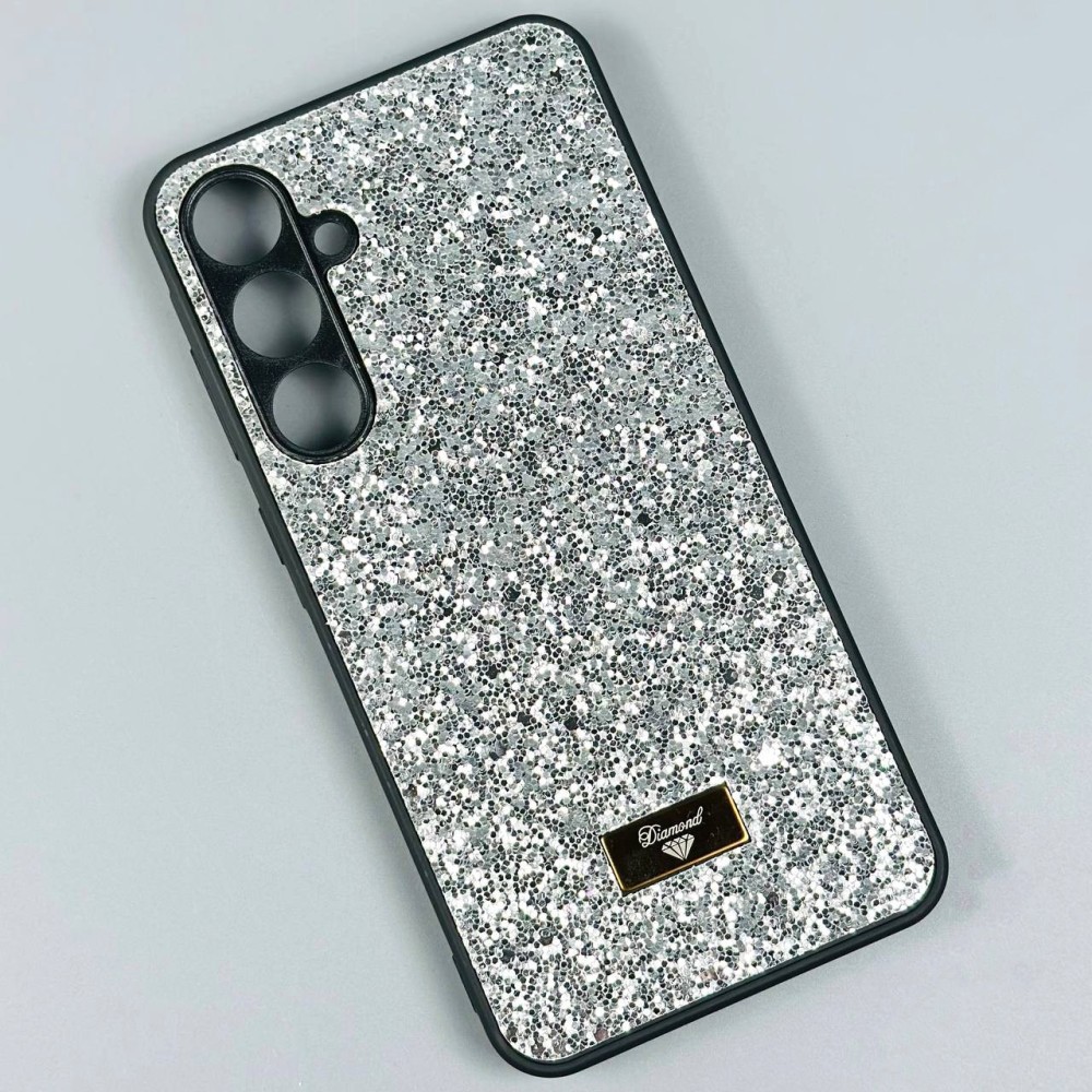 Накладка Bling Grainy Diamond Separate Camera для Samsung A36/A56 (Срібляста)-0