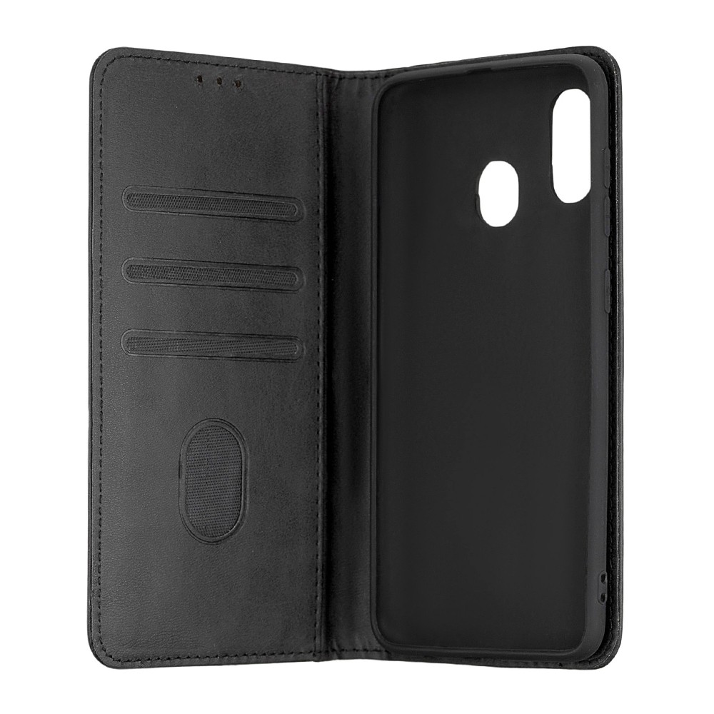 Книжка Black TPU Magnet для Samsung A20 /A30 чорна-2