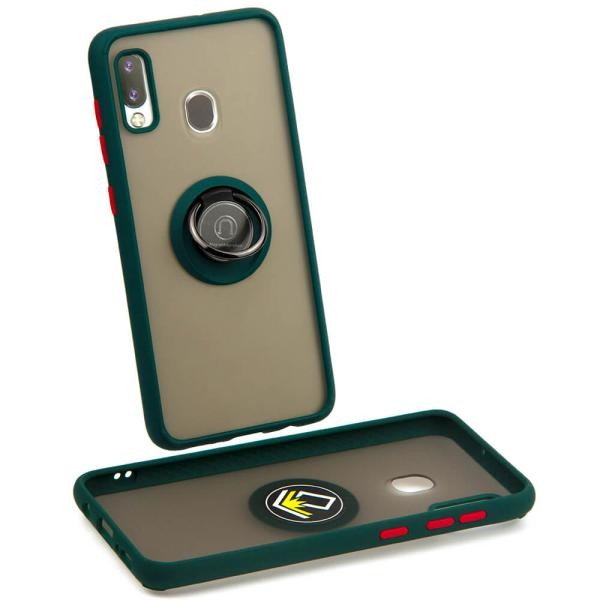 Накладка Totu Gingle Ring для Samsung A20/A30 темно зелена-0