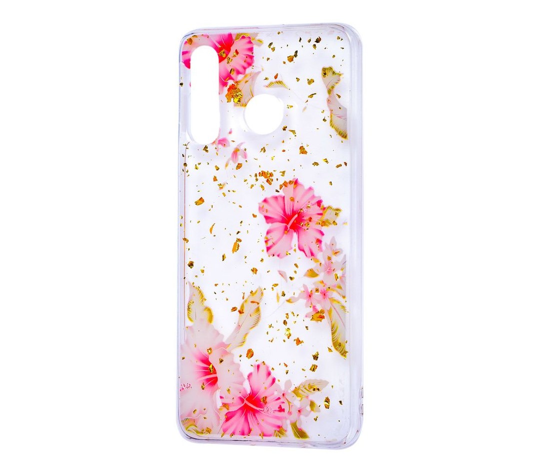 Накладка Beauty Flowers Confetti дляSamsung M20 (M205F) Рожеві квіти-0