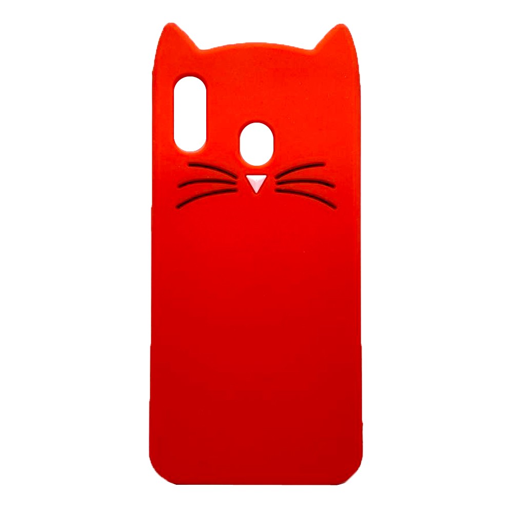 Накладка 3D CAT для Samsung A20/A30  червона-0