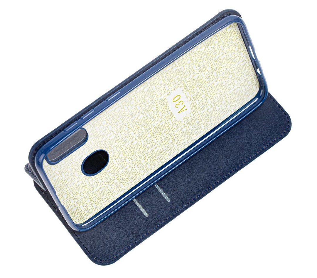 Книжка leather folio для Samsung M30 синя-2