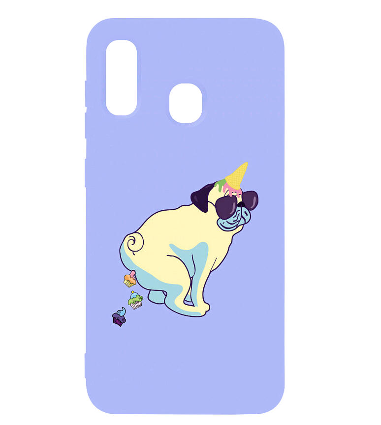 Накладка TOTO Print для Samsung A20/A30  Kakedog Light Purple-0