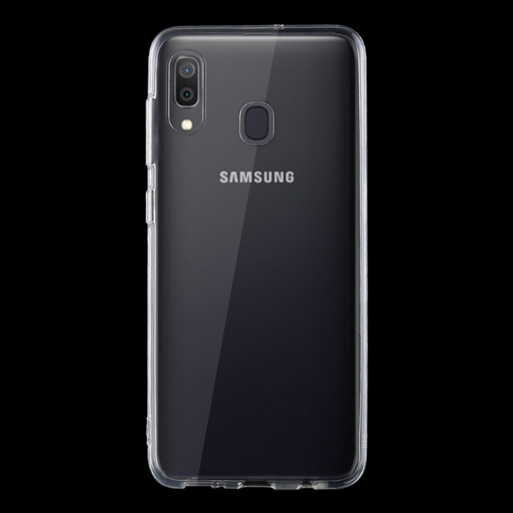 Накладка Premium для Samsung A20/A30 прозорий силікон-0