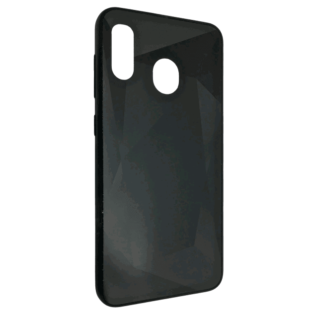 Накладка Vinyl Diamond Mirror для Samsung A20 / A30 чорний-0