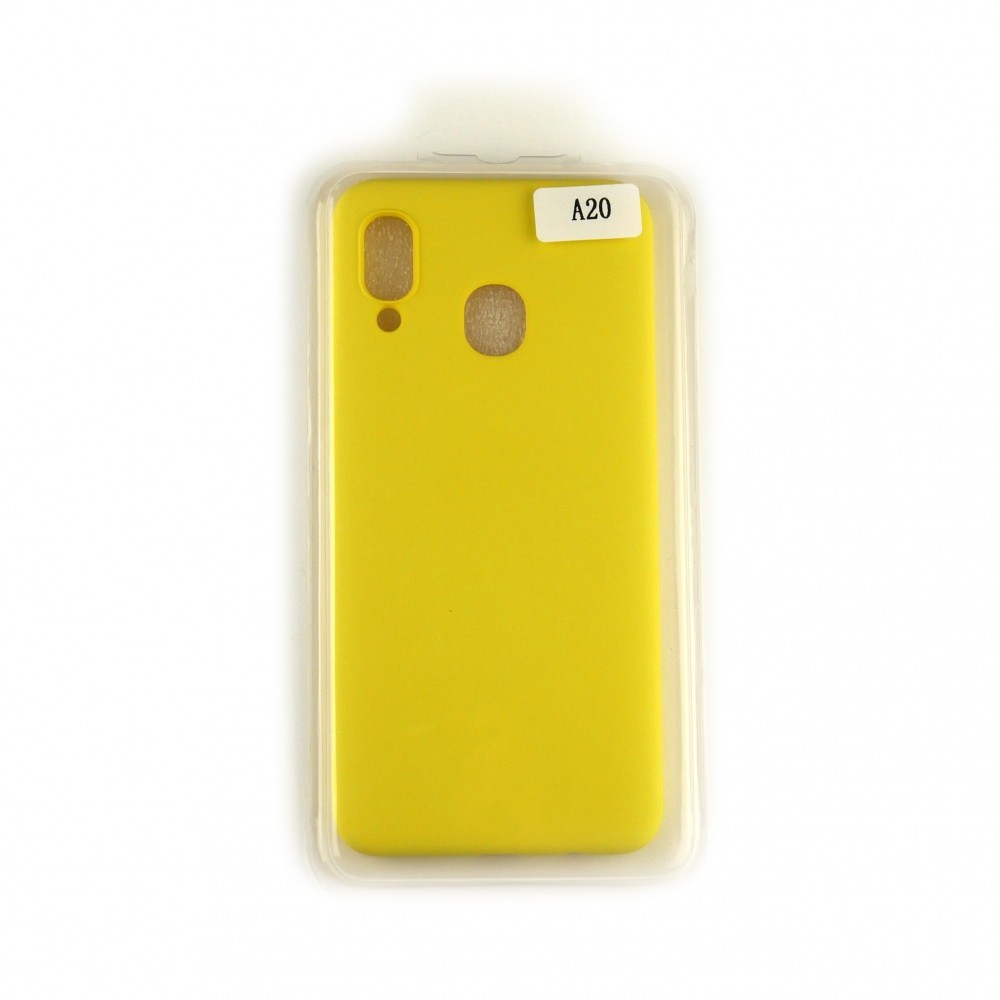 Silicone Case Full Cover для Samsung A20/A30 жовта-0