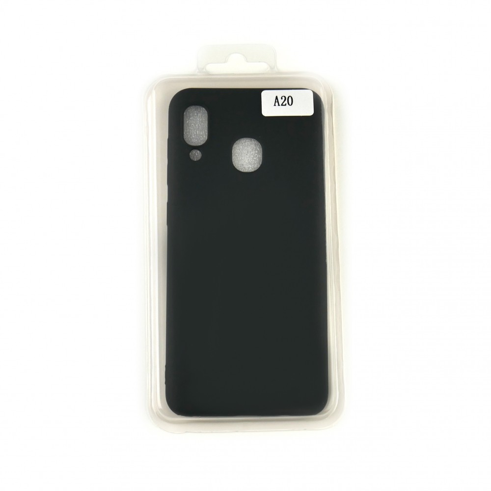 Silicone Case Full Cover для Samsung A20/A30 чорна-0