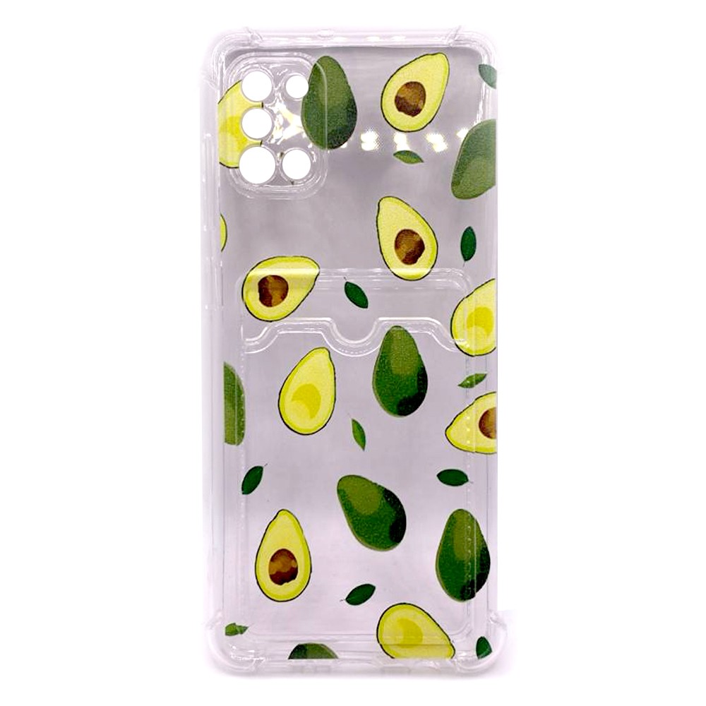 Накладка Space Card Pocket Image для Samsung A31 авокадо-0