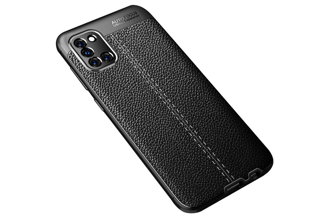 Накладка Ultimate Experience Leather для Samsung A31 чорна-0