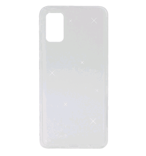Накладка Molan Cano Glossy Jelly для Samsung A31 прозора з блискітками-0