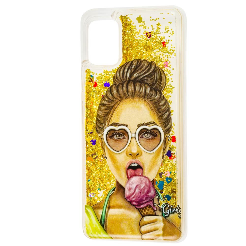 Накладка Fluid Painted для Samsung A31  "Дівчина з морозивом"-0