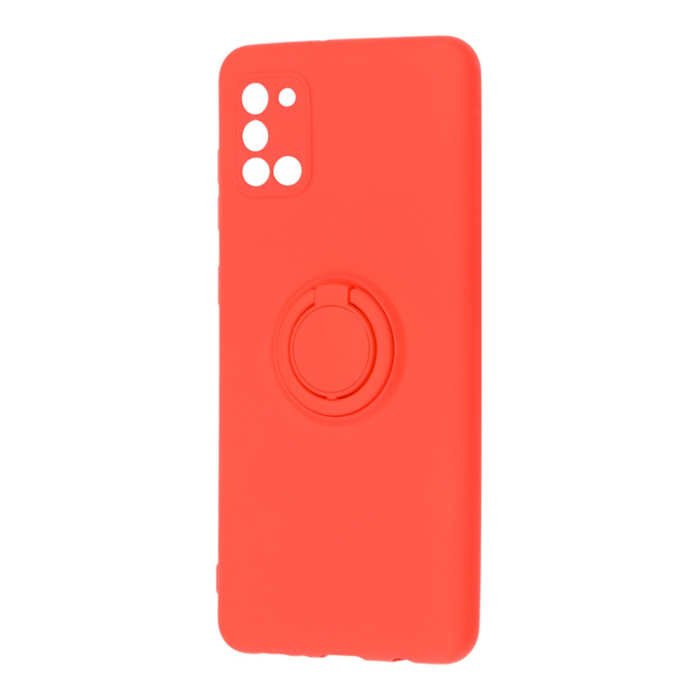 Накладка ColorRing з кільцем для Samsung A31 червона-0