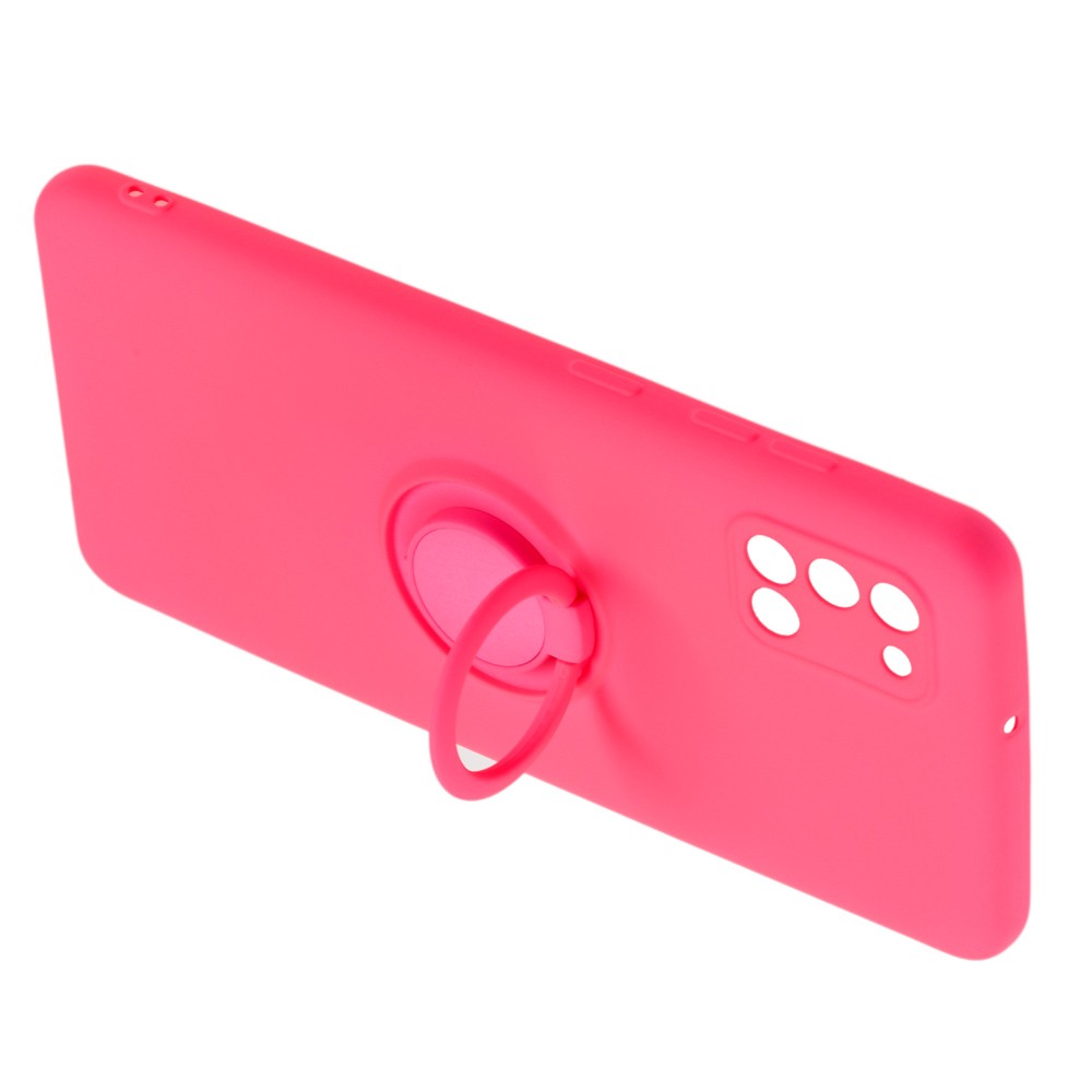 Накладка ColorRing з кільцем для Samsung A31 рожева-1