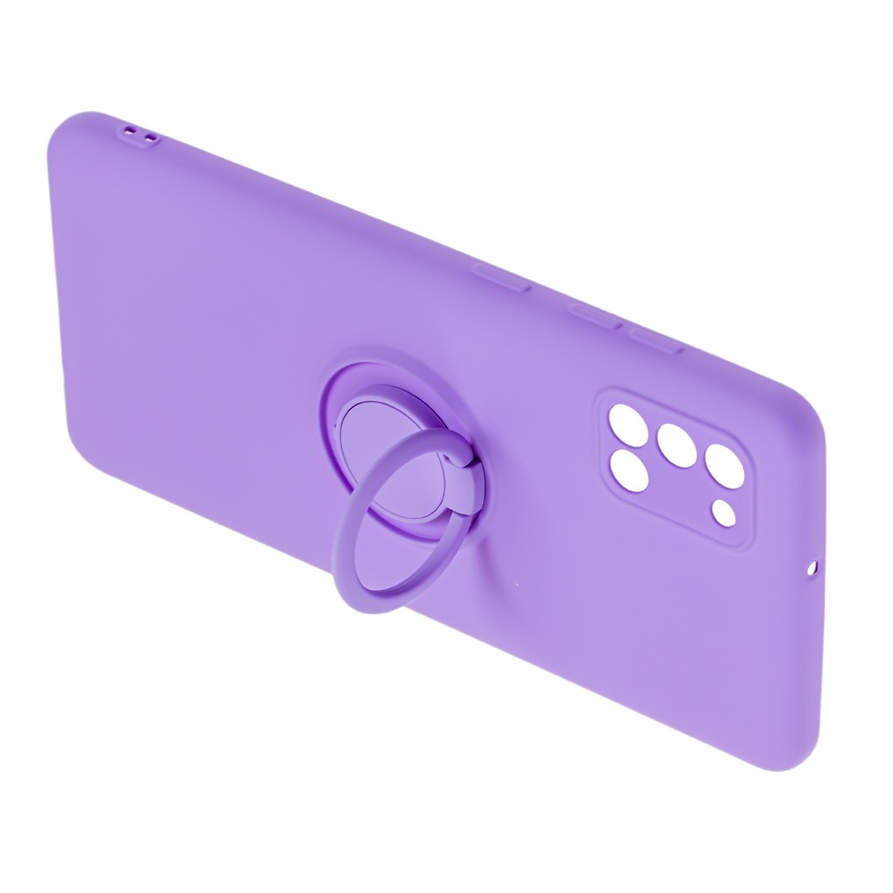 Накладка ColorRing з кільцем для Samsung A31 фіолетова-1