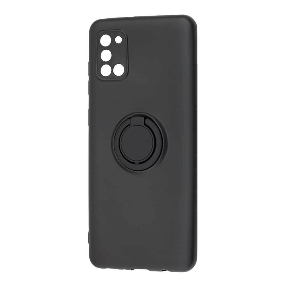 Накладка ColorRing з кільцем для Samsung A31 чорна-0