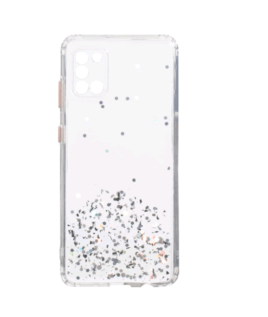 Накладка Glitter Bling Sequins для Samsung A31 срібна-0