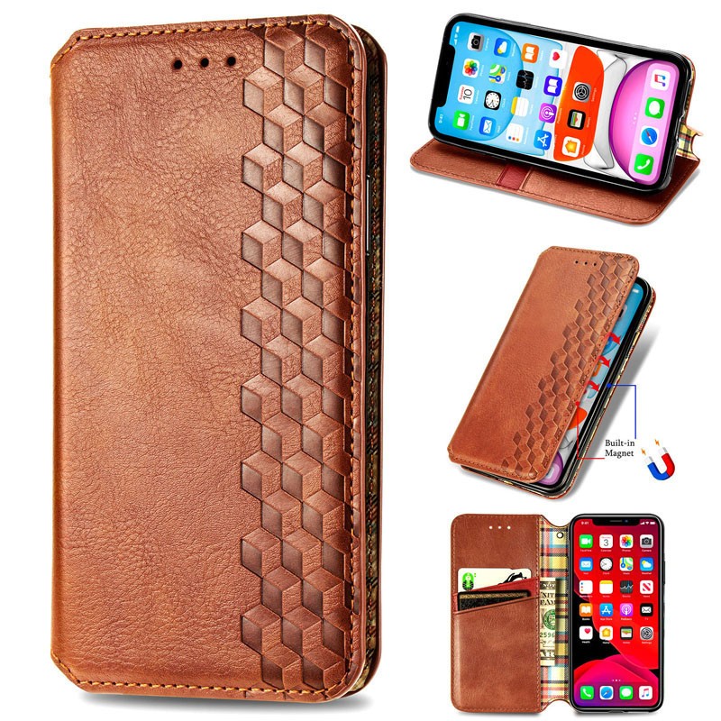 Книжка GETMAN Cubic для Samsung A50/A30s коричнева-0