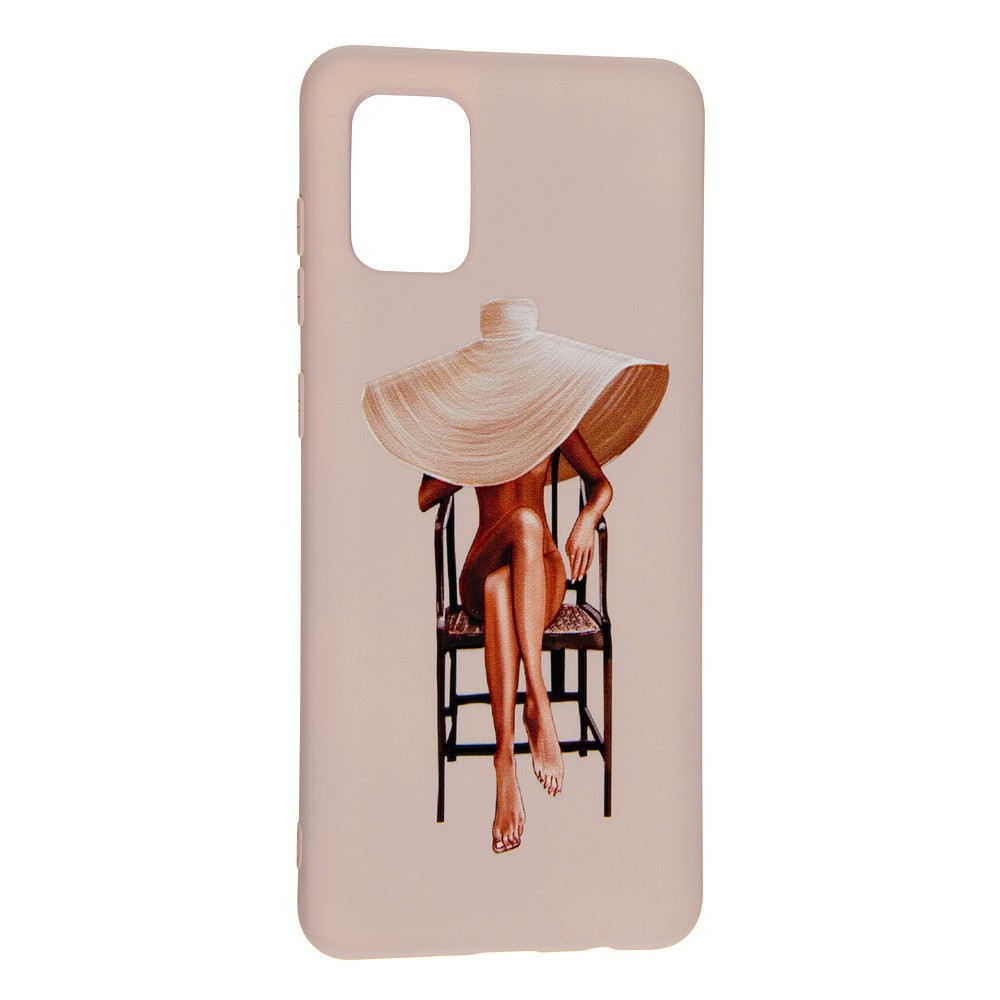 Накладка Silicone ART для Samsung A31 "Lady with Hat"-0