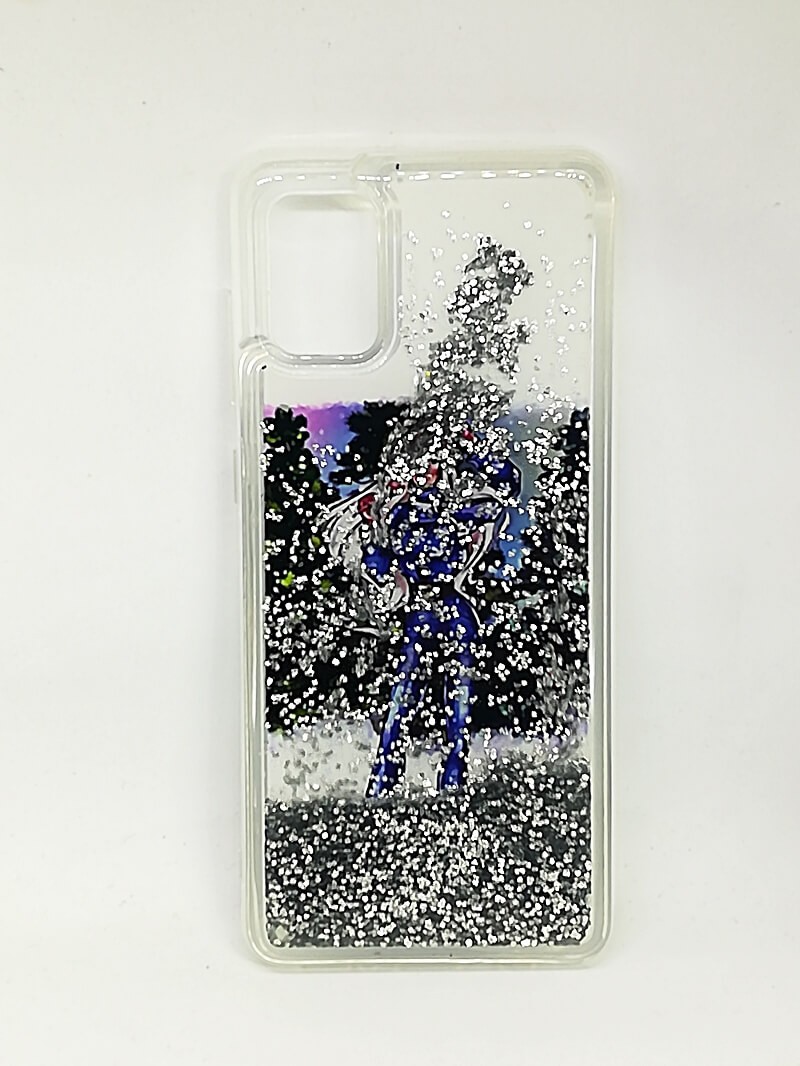 Накладка Fluid Painted для Samsung A51 "Дівчина в лижному костюмі" (переливається)-0