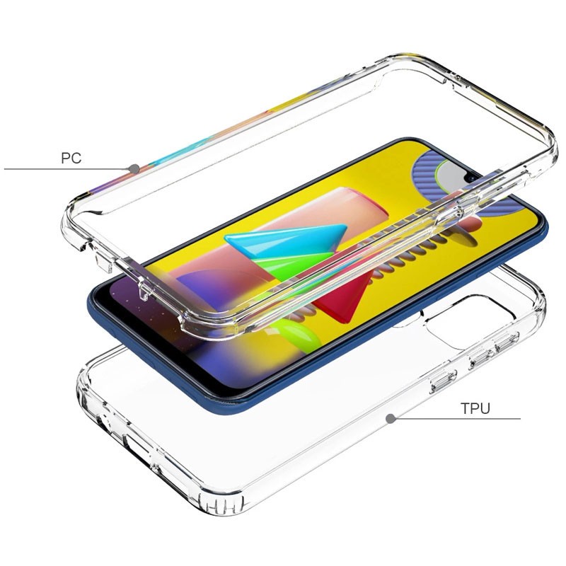 Накладка Full Body для Samsung A31 прозора (силікон+пластик)-4