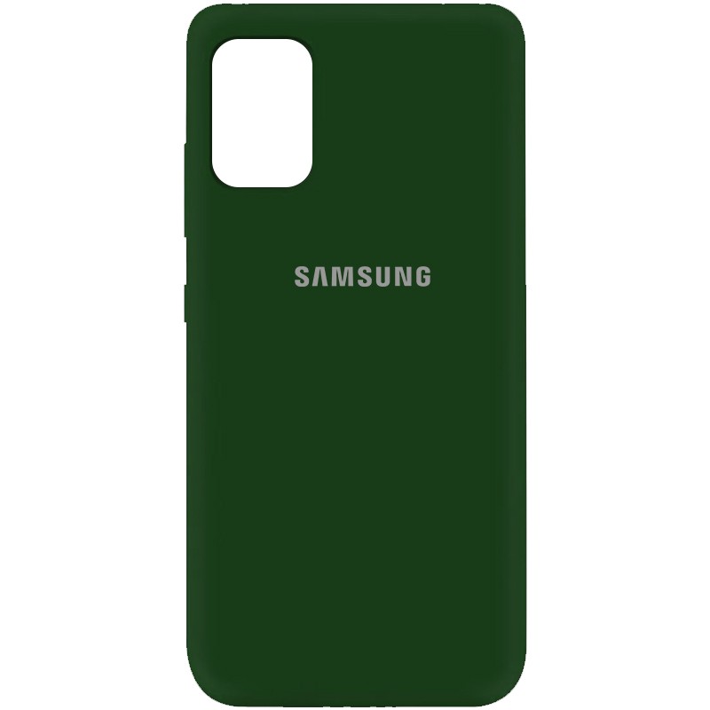 Silicone Cover My Color Full Protective (A) для Samsung A31 (Dark Green)-0