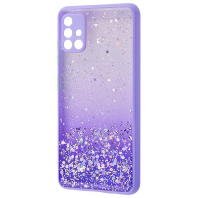 Накладка Glitter Bling Sequins для Samsung A31 (purple)-0