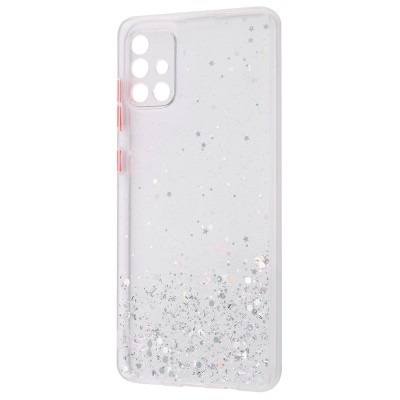 Накладка Glitter Bling Sequins для Samsung A71 (white)-0