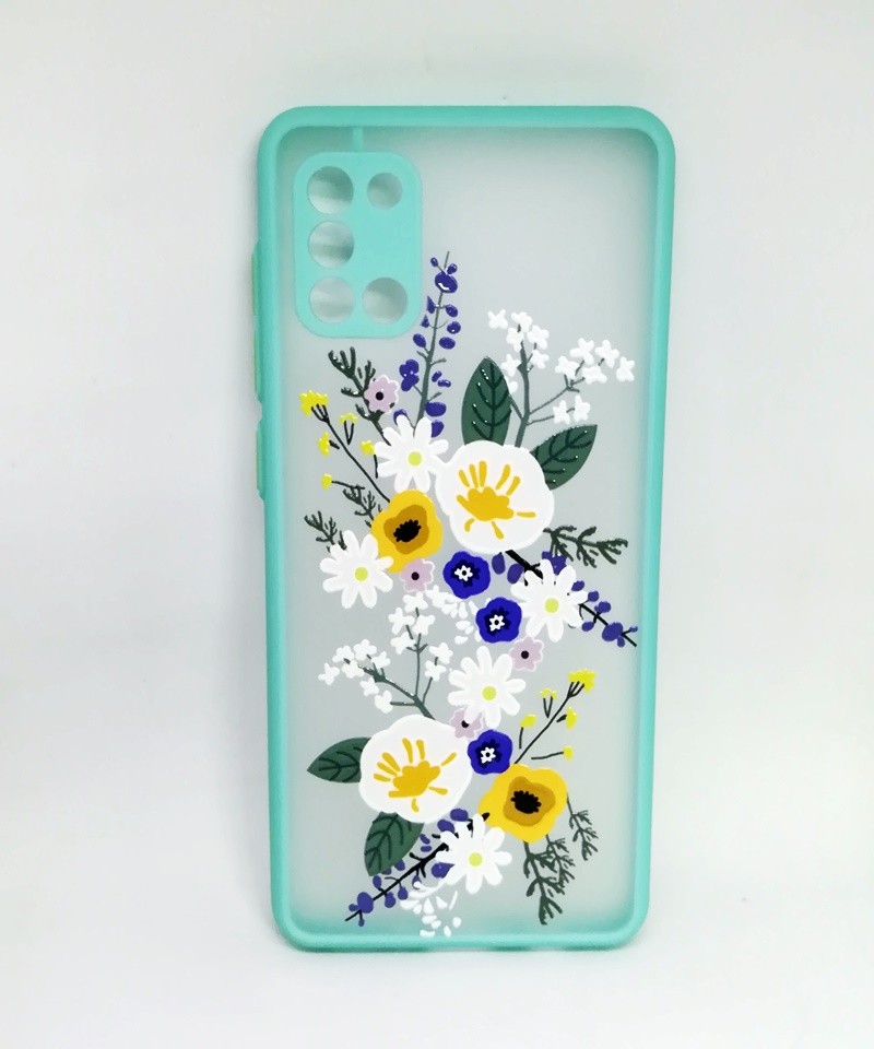 Накладка Totu Gingle Print для Samsung A31  Білі квіти-0