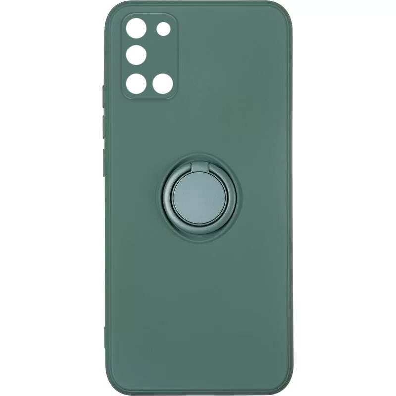 Накладка Candy Ring Full Camera для Samsung A31 (Pine green)-0