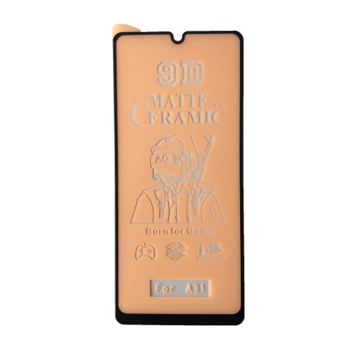 Гнучке скло Ceramic MATT для Samsung A31/A22/M32/A32 матове з чорною рамкою-0