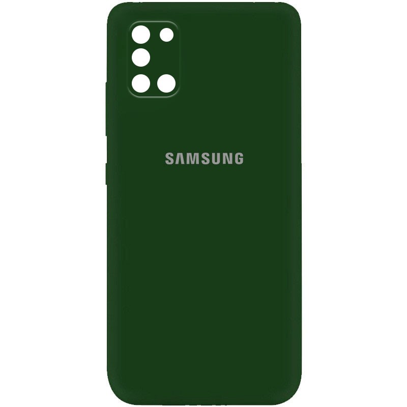 Silicone Cover My Color Full Camera (A) для Samsung A31 (Dark Green)-0