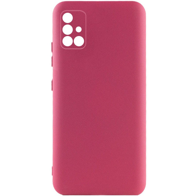 Silicone Cover Full Camera without Logo (A) для Samsung A71 (Marsala)-0
