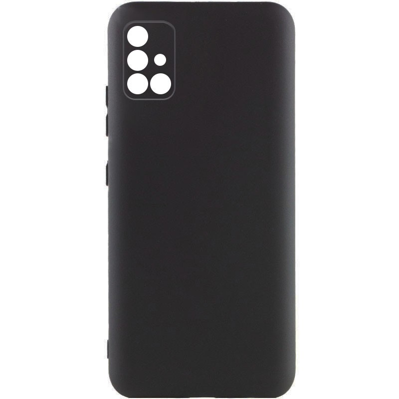 Silicone Cover Full Camera without Logo (A) для Samsung A51 (Black)-0