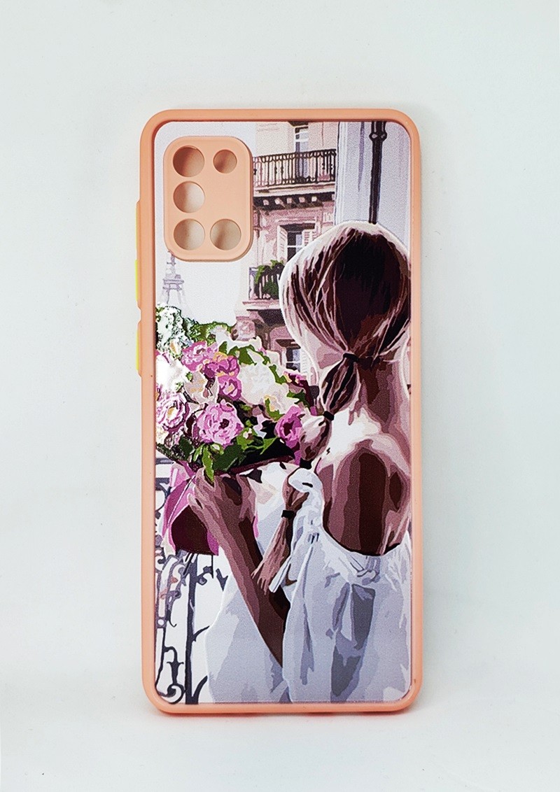 Накладка Totu Gingle Print для Samsung A31 Дівчина з квітами-0