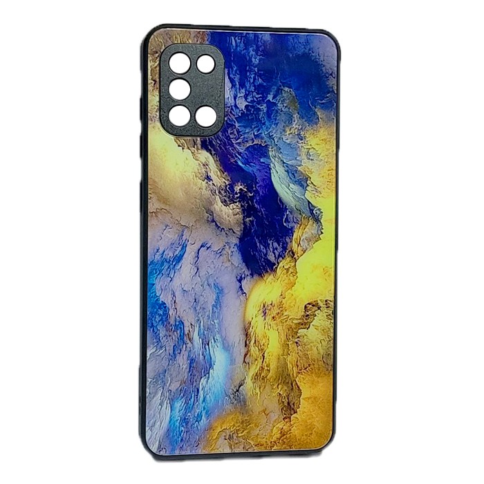 Накладка Marble Clouds для Samsung A31 Кольоровий вибух (скляний)-0