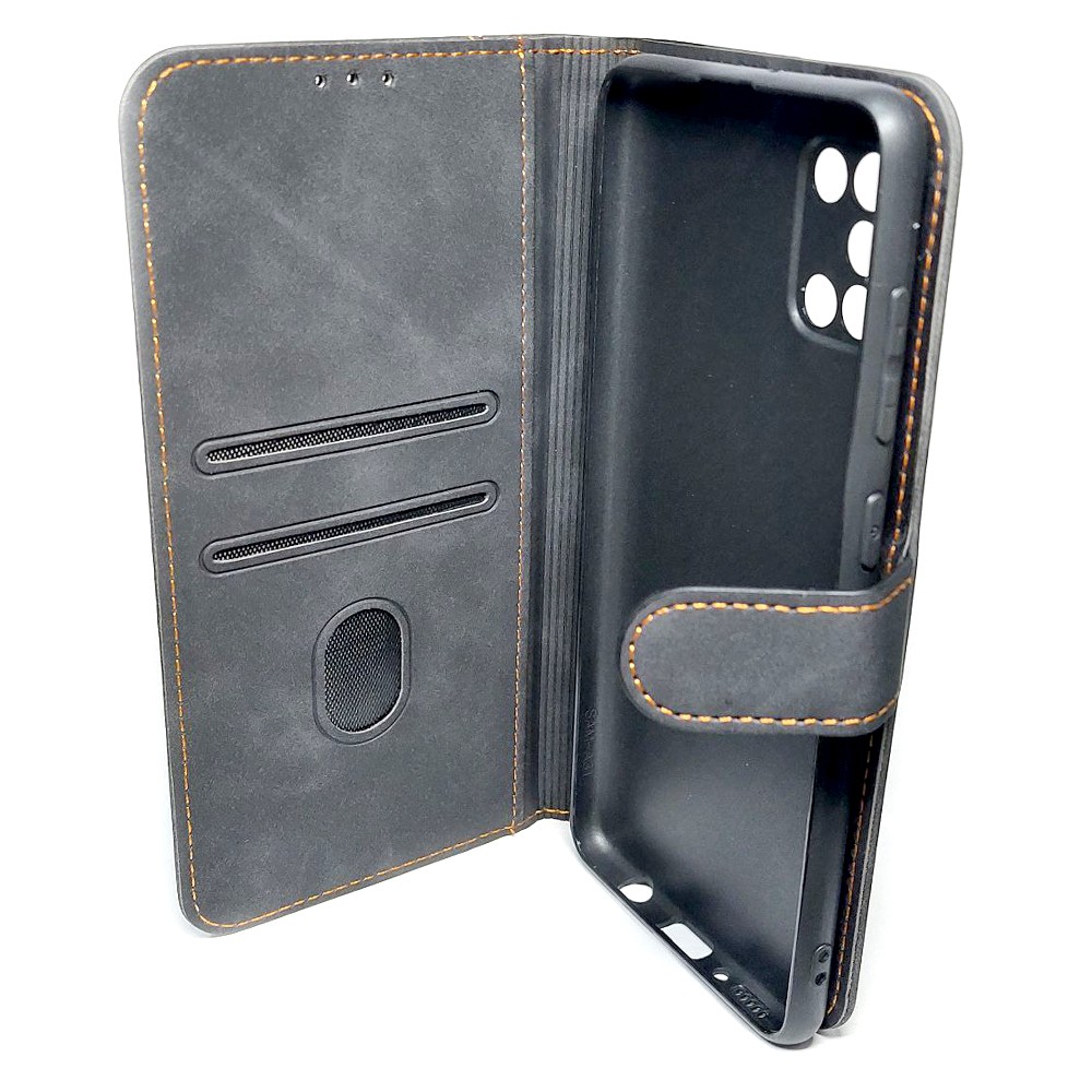 Книжка Cover Stylish Slot Matte для Samsung A31 чорна-2