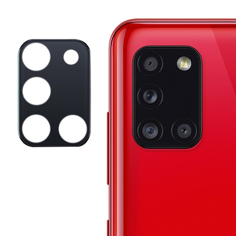 Гнучке захисне скло 0.18mm на камеру для Samsung A31 чорне-0