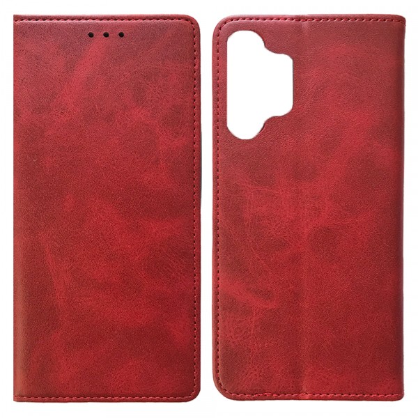 Книжка Black TPU Magnet для Samsung A32 4G Червона-0