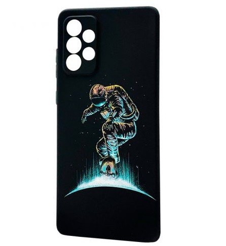 Накладка MATTE FLUORO для Samsung A72 Астронавт-0